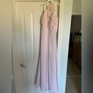 Azazie Strapless Light Pink Gown